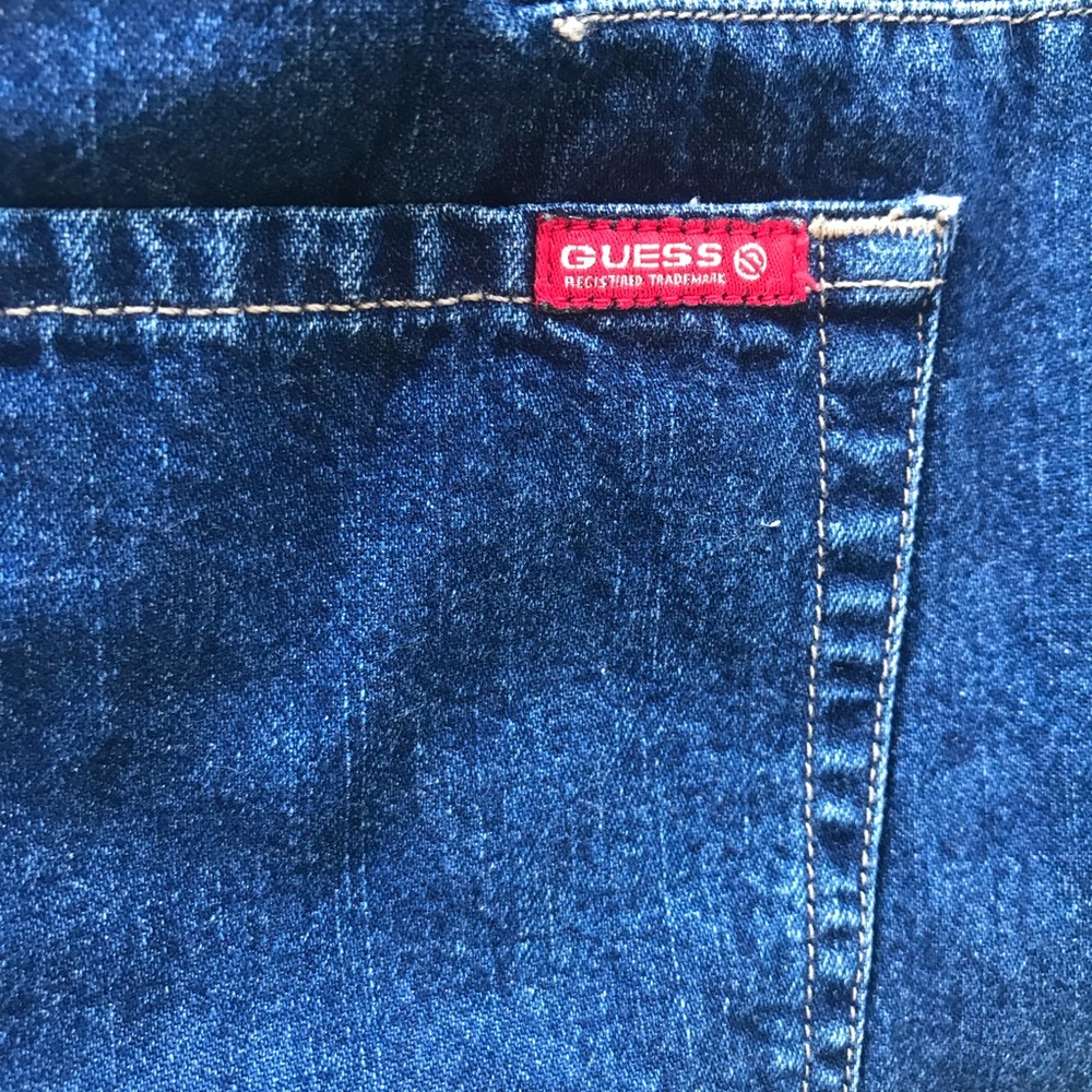 Women's GUESS Bleached/Distressed Denim Skirt - Picture 7 of 8